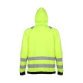 Sweat à capuche à capuche fluorescent à fermeture éclair sur mesure